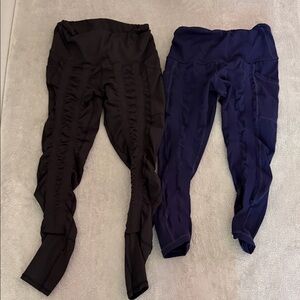 Women’s High-Waist Workout Leggings - Black and Navy